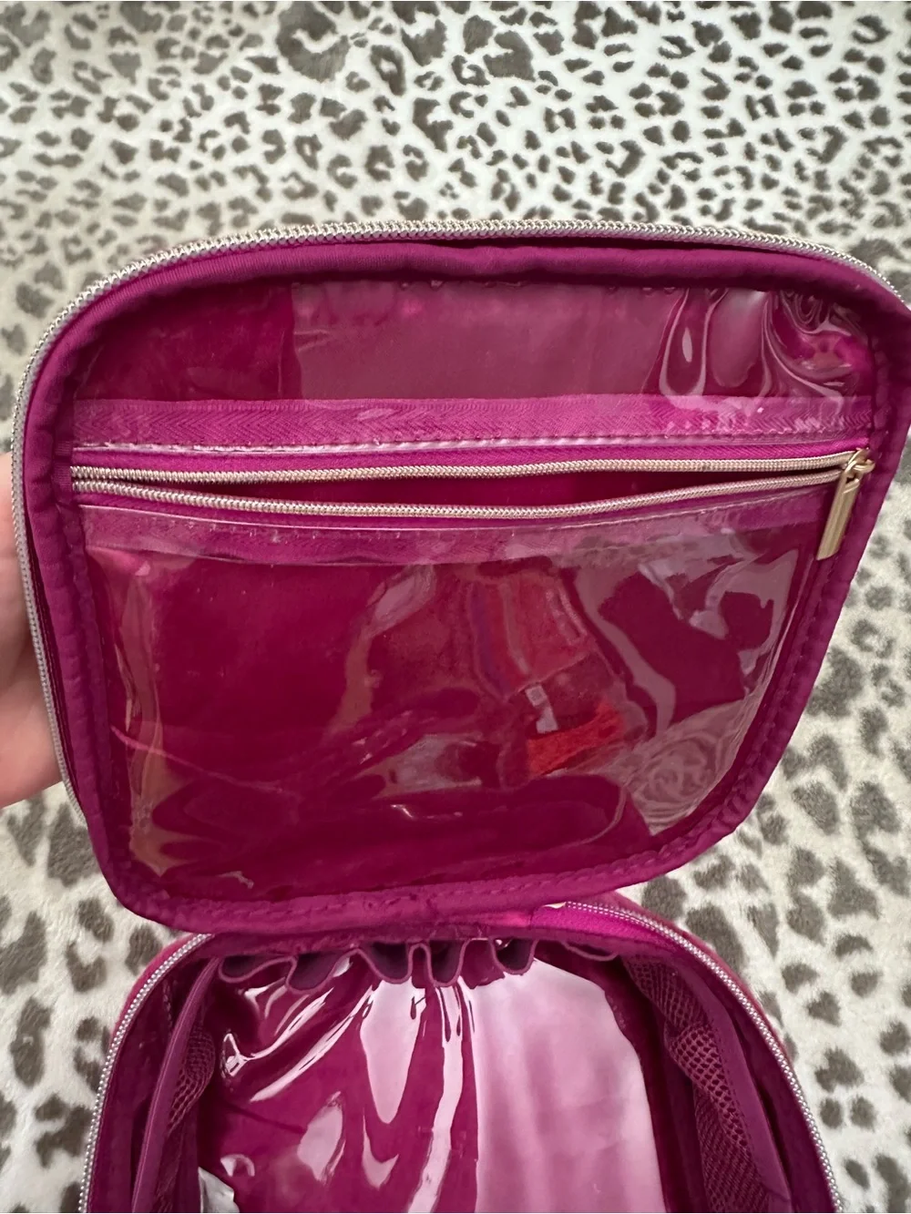 MyTagalongs Scarlett Velour Trunk Case in Dark Pink One Size